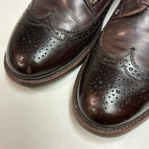 VERY GOOD Grant Stone x J. Crew Ludlow Longwing Wingtip Derby Brown Leather 10 main image 5